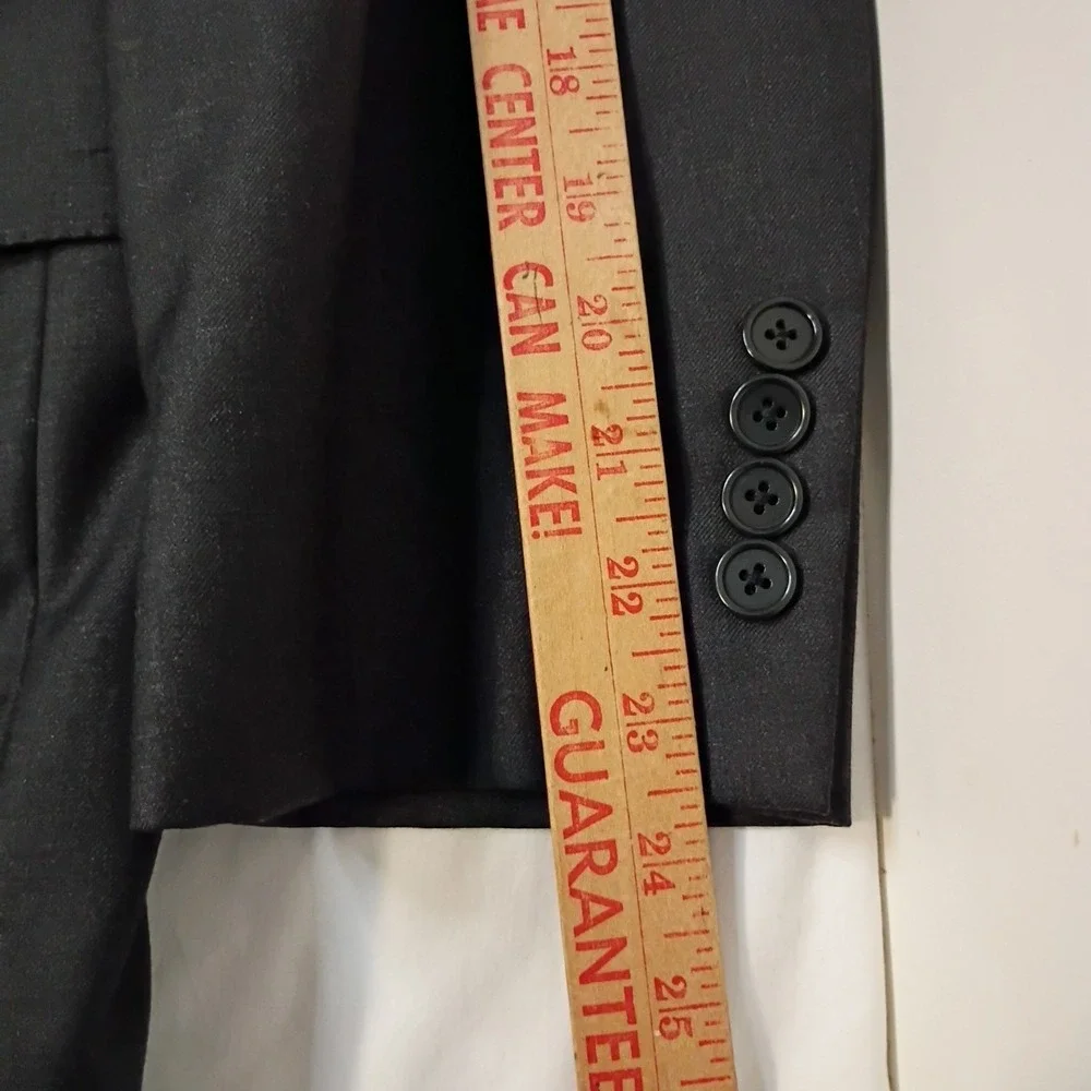 Jos. A. Bank Signature Gold  Blazer Mens 40S Charcoal Gray Wool Suit Coat Jacket